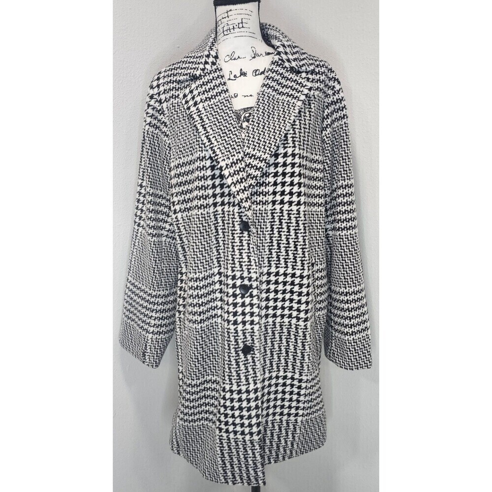 Torrid Cozy Double Knit Longline Blazer Oversized Sz 2 (18-20) Taffy Glenn Plaid
